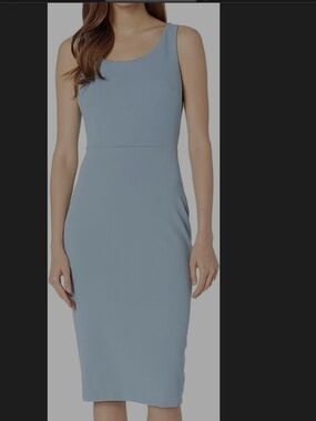 Betsey Johnson Light Blue Sleeveless Midi Sheath Dress
